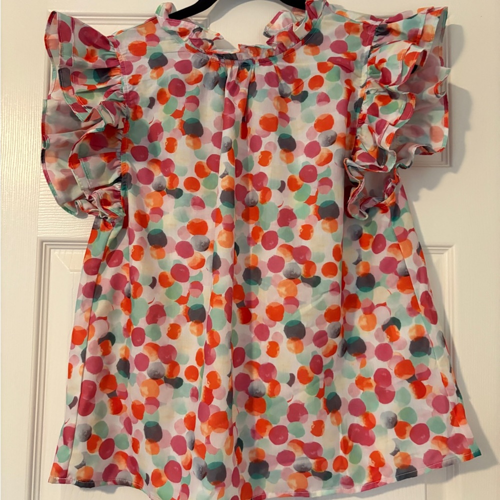 THML Multicolor Ruffled Blouse